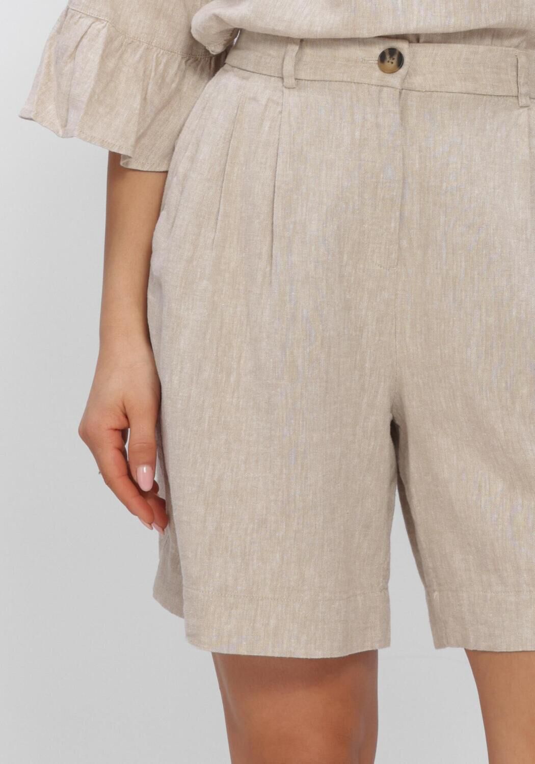 Beige MSCH COPENHAGEN Broeken MSCHVIANA GINIA HW SHORTS - large