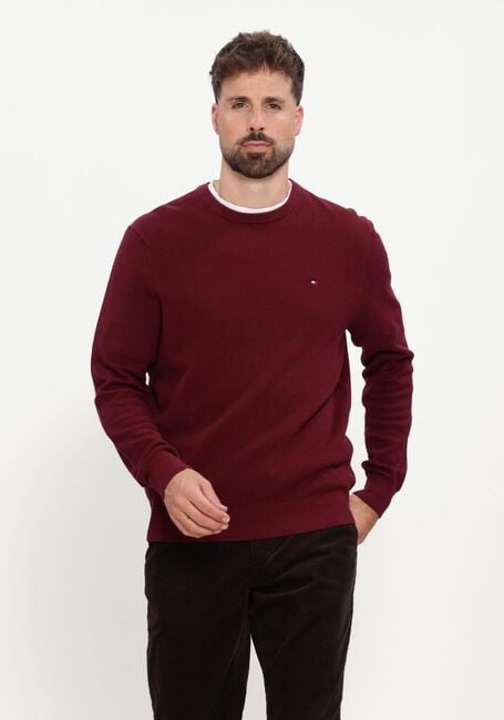 Bordeaux TOMMY HILFIGER Trui ESSENTIAL STRUCTURE CREW NECK - large