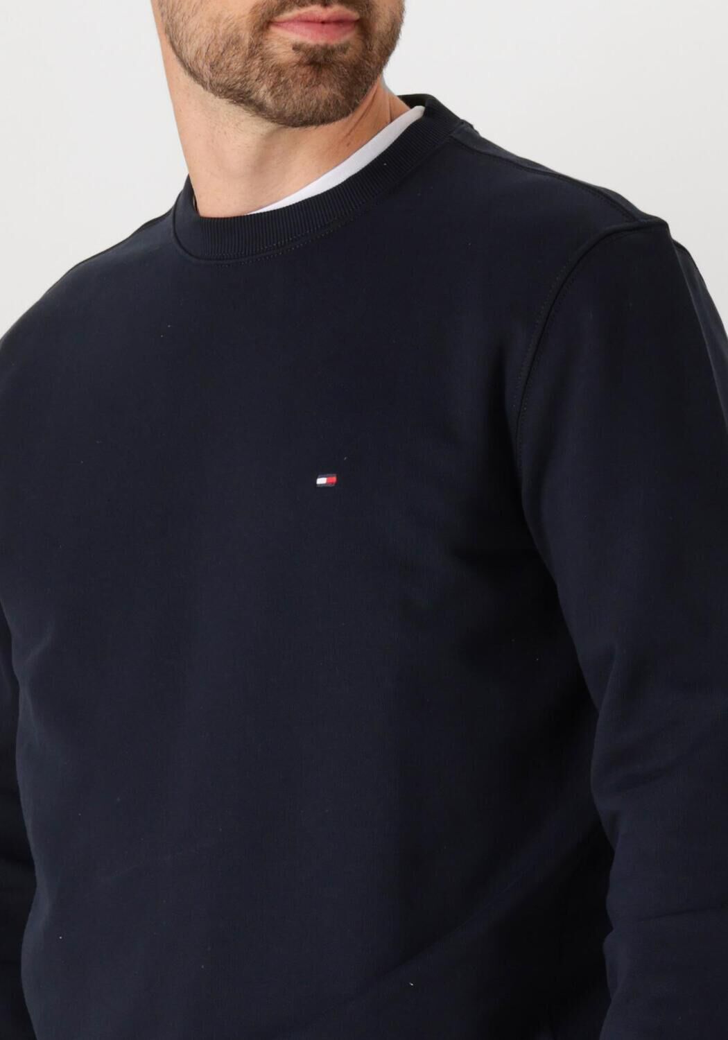 TOMMY HILFIGER Heren Truien & Vesten Essential Terry Crewneck Donkerblauw