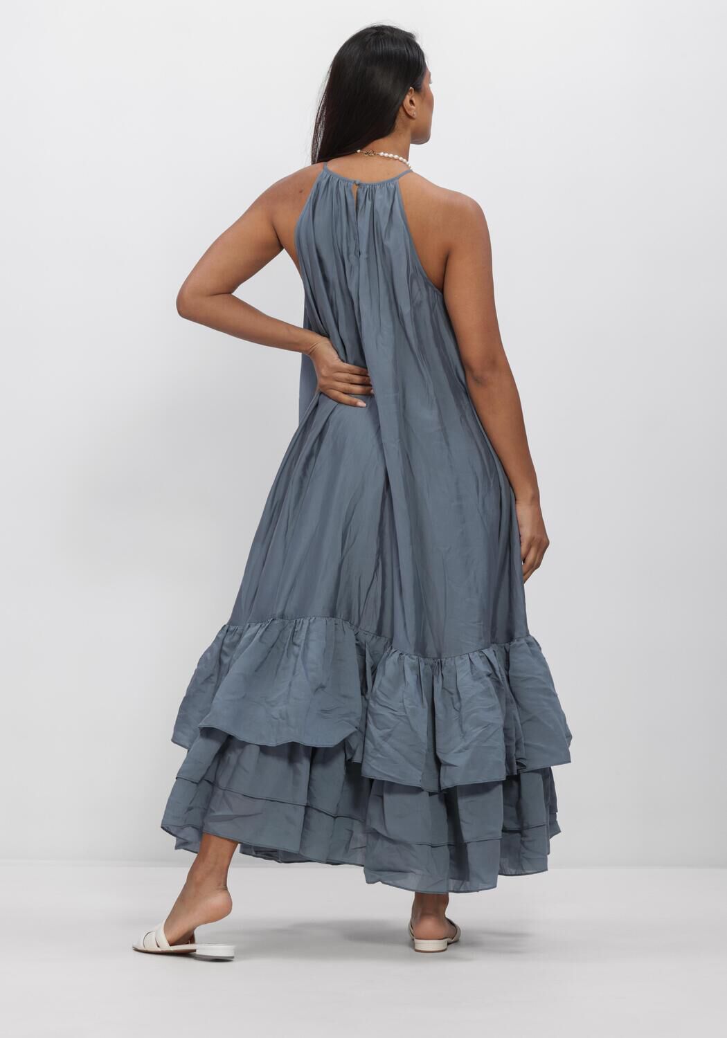 Blauwe COPENHAGEN MUSE Midi jurk CMMOLLY-DRESS - large