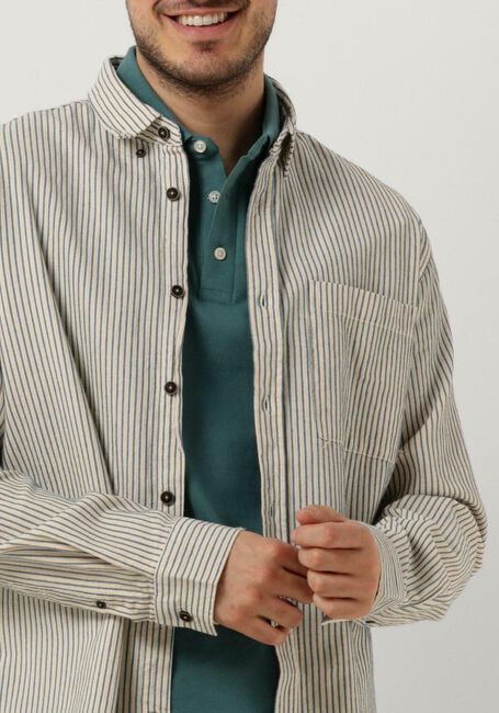 Zand ANERKJENDT Casual overhemd AKKONRAD L/S STRIPE SHIRT - large