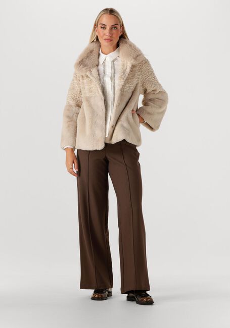 Beige FREEBIRD Faux fur jas OLISA - large