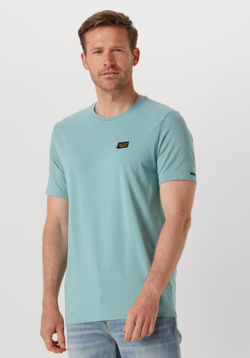 PME LEGEND Heren Polo's & T-shirts Short Sleeve R-neck Guyver Tee Blauw