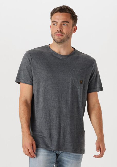Grijze PME LEGEND T-shirt SHORT SLEEVE R-NECK LINEN JERSEY - large