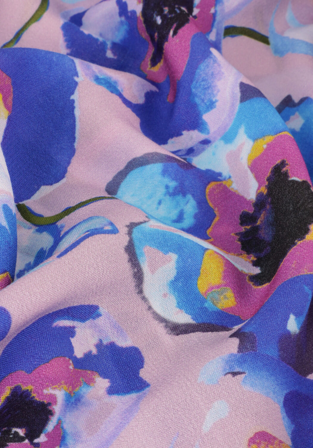 Blauwe JANSEN AMSTERDAM Blouses PF126 PRINTED 3/4 RAGLAN SLEEVE TOP - large