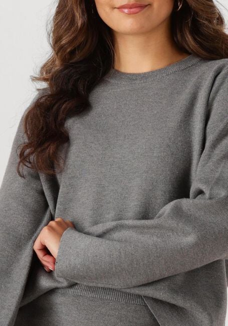 Grijze OBJECT Trui OBJREYNARD O-NECK PULLOVER - large