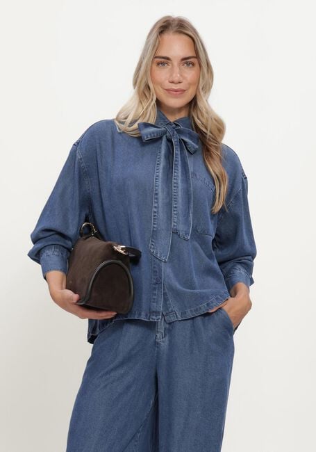 Blauwe SIMPLE Blouses WV-HVY-TENCEL-26-3 - large