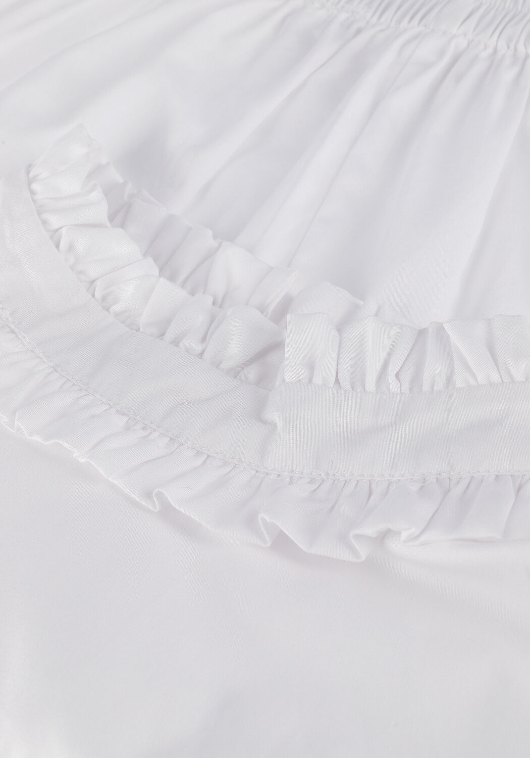 Witte SELECTED WOMEN Blouses JOSEFINE LS NECK RUFFLE TOP - large