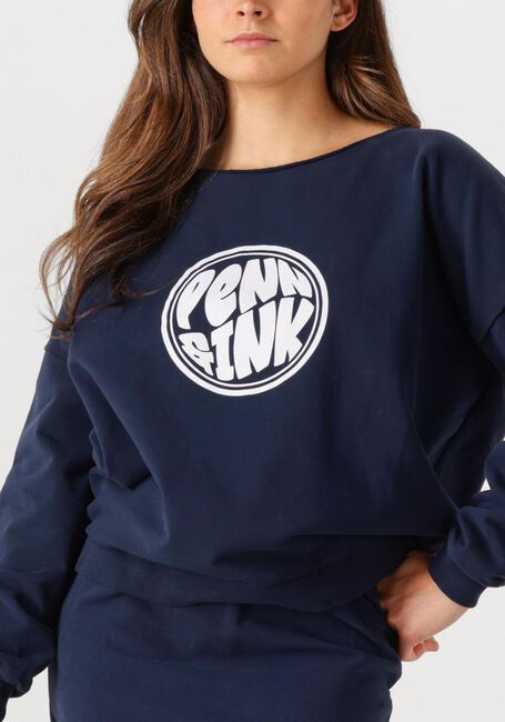 Donkerblauwe PENN & INK Sweater SWEATER PRINT - large