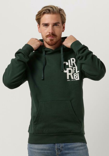 Donkergroene COLOURFUL REBEL Sweater CLRFL RBL AMS. 2013 HOODIE - large