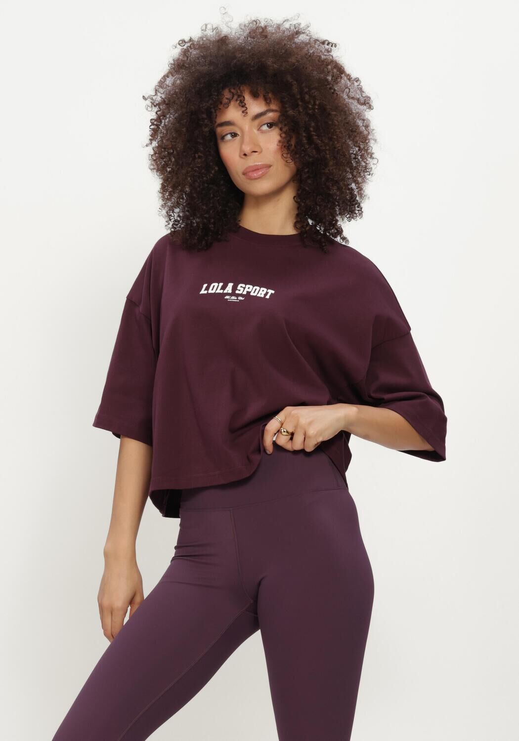 Bordeaux THE LOLA CLUB Top STELLA SS TEE - large