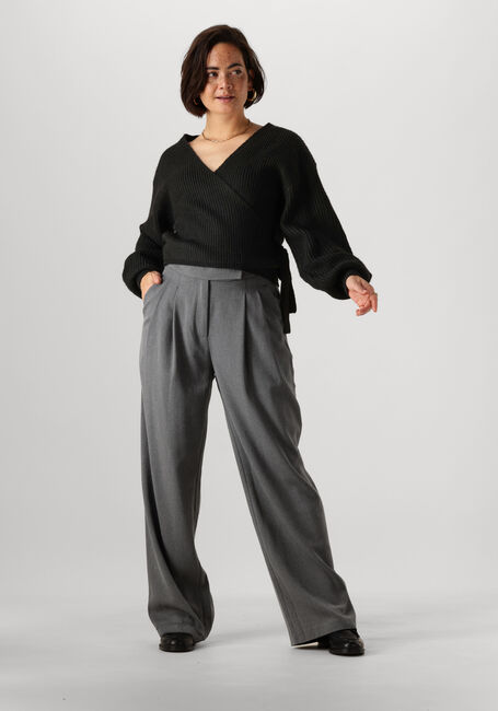 Zwarte ANOTHER LABEL Vest ABBY KNITTED CARDIGAN - large