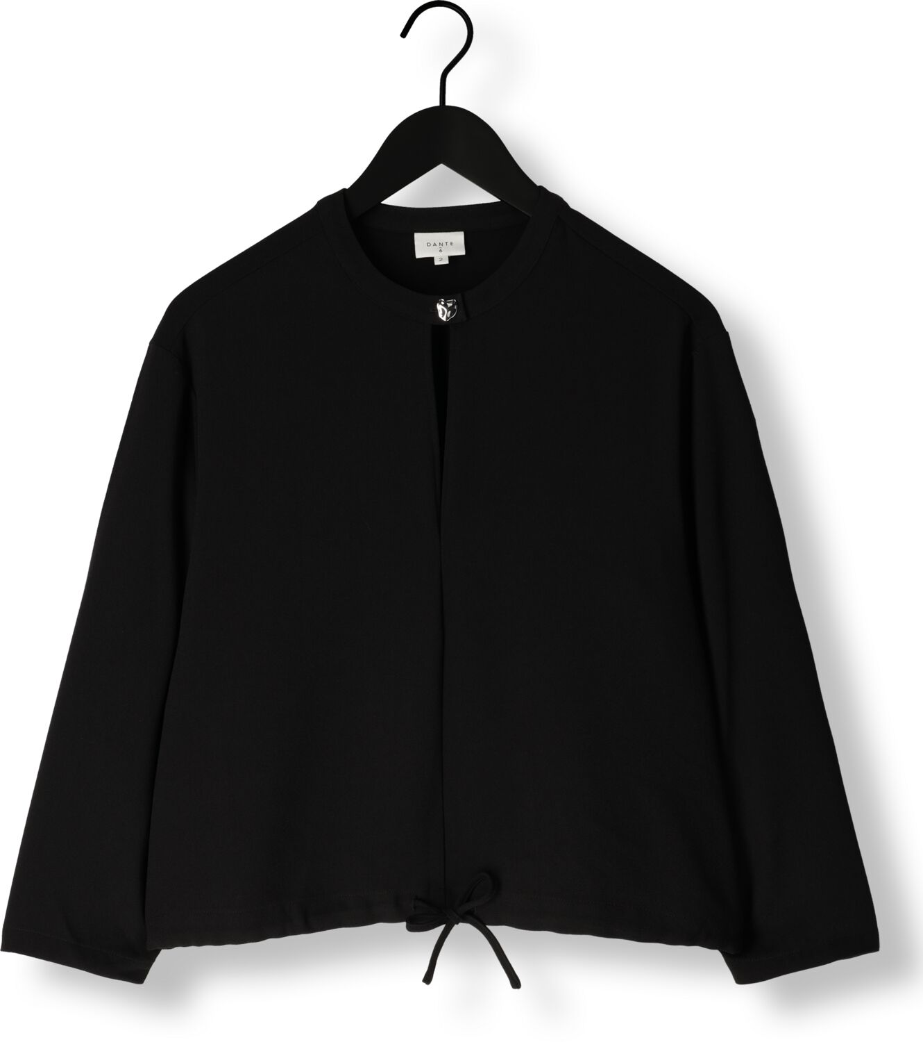 DANTE6 Dames Blouses Thorn Drastring Cord Top Zwart