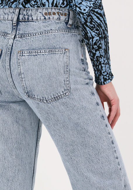 Blauwe GESTUZ Straight leg jeans TANERGZ HW 90'S STRAIGHT SLIT JEANS - large