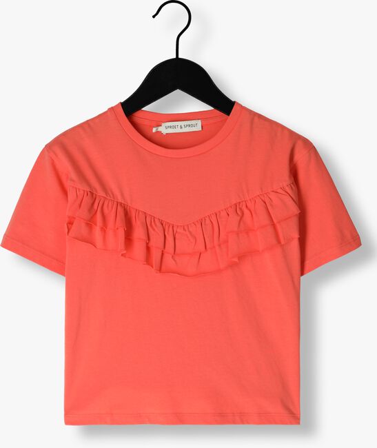 Koraal Sproet & Sprout T-shirt T-SHIRT RUFFLE CORAL - large