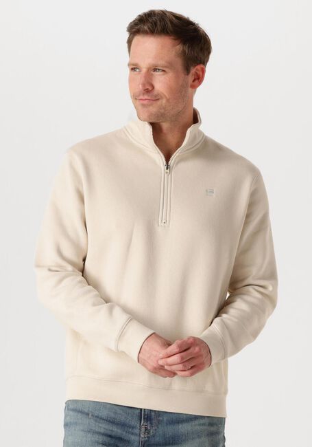 Creme G-STAR RAW Sweater PREMIUM CORE HALF ZIP R SW L\S - large