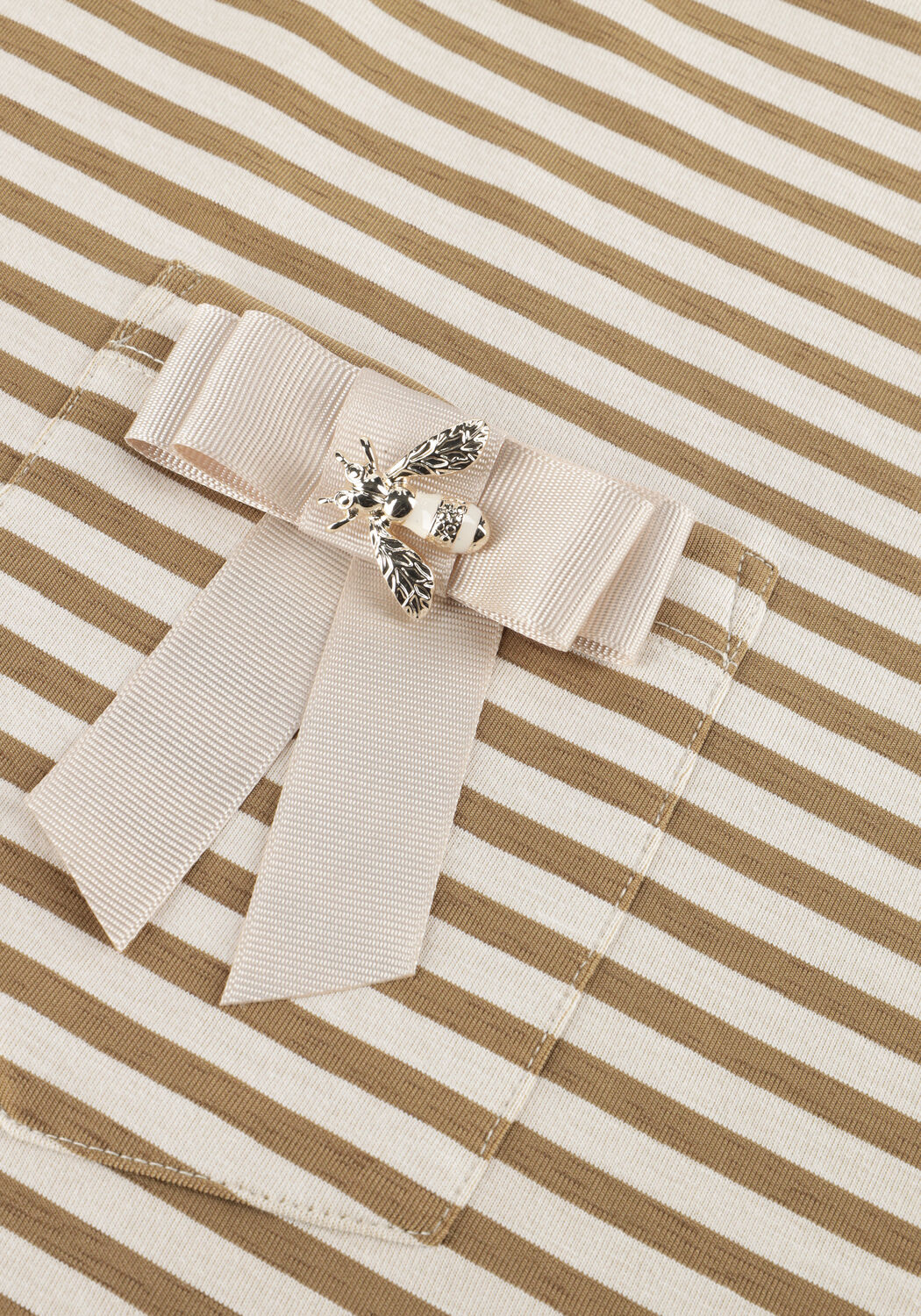 Beige SUMMUM Tops & T-shirts TOP STRIPED SCUBA - large