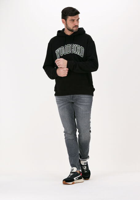 Zwarte WOODBIRD Trui PACS BALL HOODIE - large