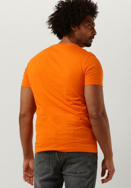 Oranje CALVIN KLEIN T-shirt MICRO MONOLGO TEE - large