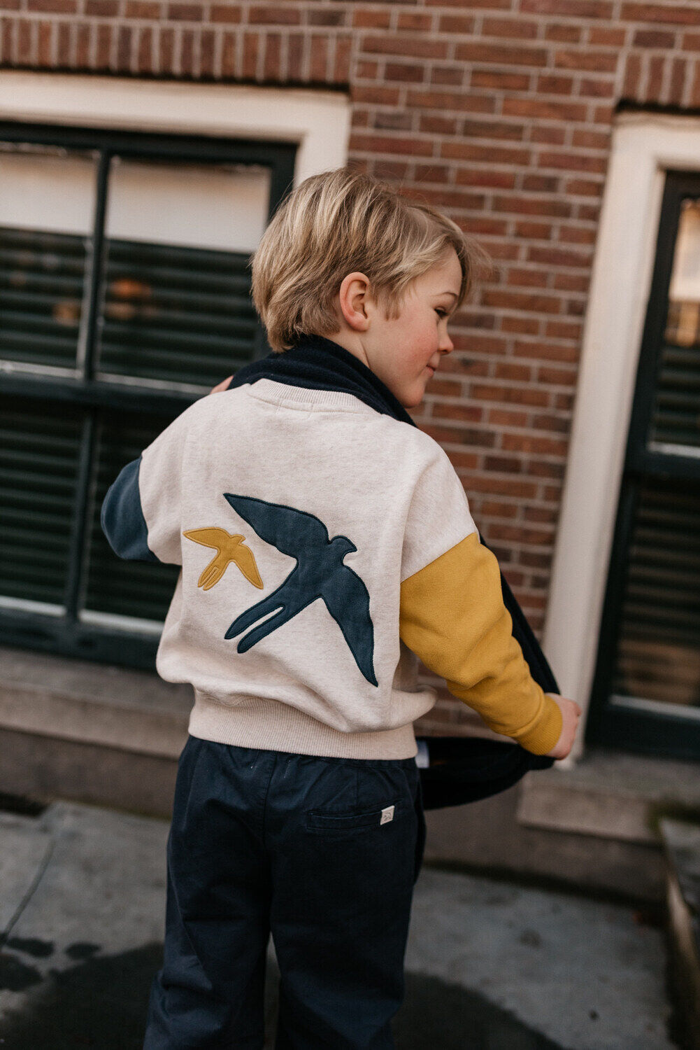 Multi JENEST Trui LUCKY BIRD SWEATER - large