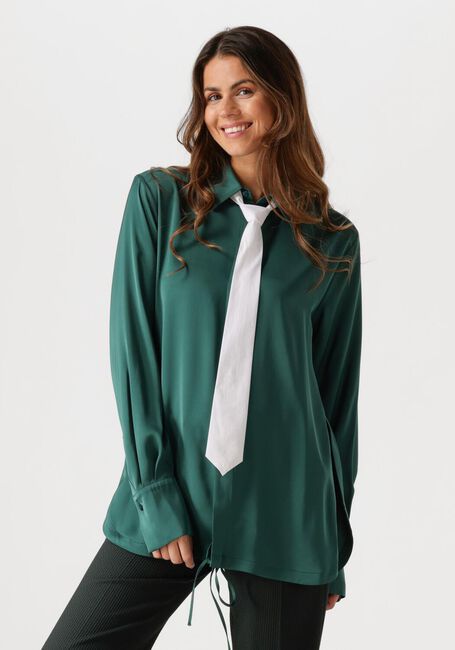 Groene VANILIA Blouses SATIN WRAP BLOUSE - large