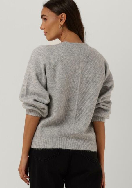 Grijze SELECTED FEMME Vest SIF SISSE LS KNIT CARDIGAN - large