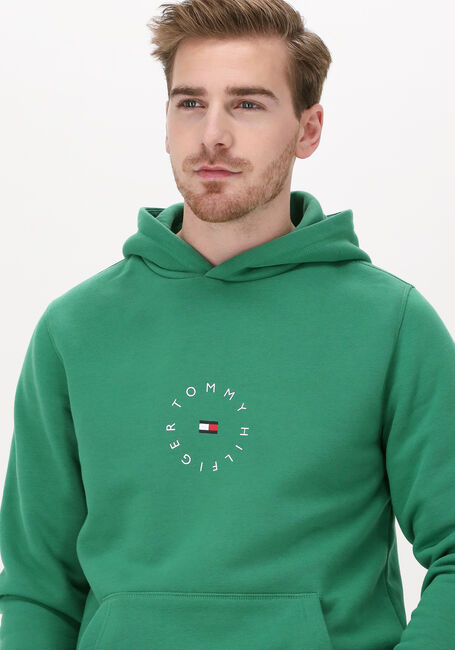 Groene TOMMY HILFIGER Sweater ROUNDALL GRAPHIC HOODIE - large