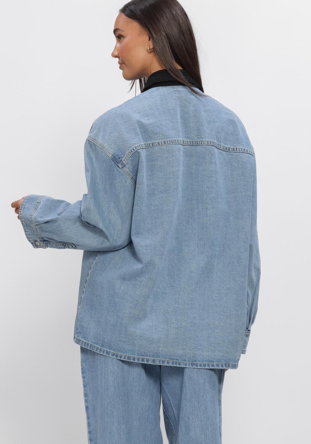 Lichtblauwe EDITED Blouses AMBER SHIRT - large