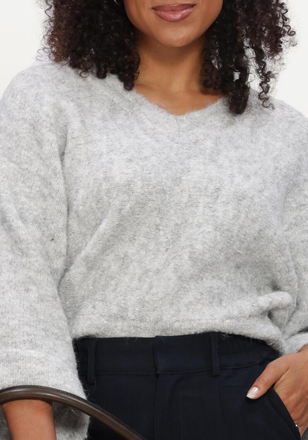 Grijze AIMEE THE LABEL Truien/vesten CLIPPOW6 KNITTED SWEATER - large
