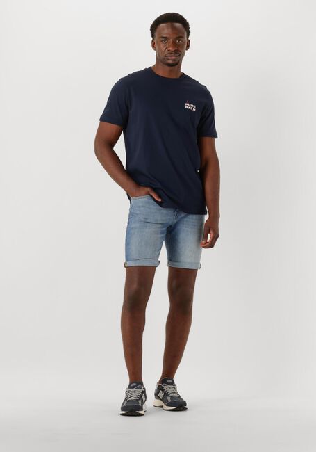 Blauwe PURE PATH Shorts THE STEVE SKINNY FIT DENIM SHORTS - large
