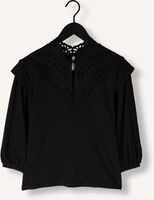 Zwarte SUMMUM Top JERSEY TOP 3/4 SLEEVE JERSEY AND EMBROIDERY MIC Zwarte SUMMUM Top JERSEY TOP 3/4 SLEEVE JERSEY AND EMBROIDERY MIC - medium