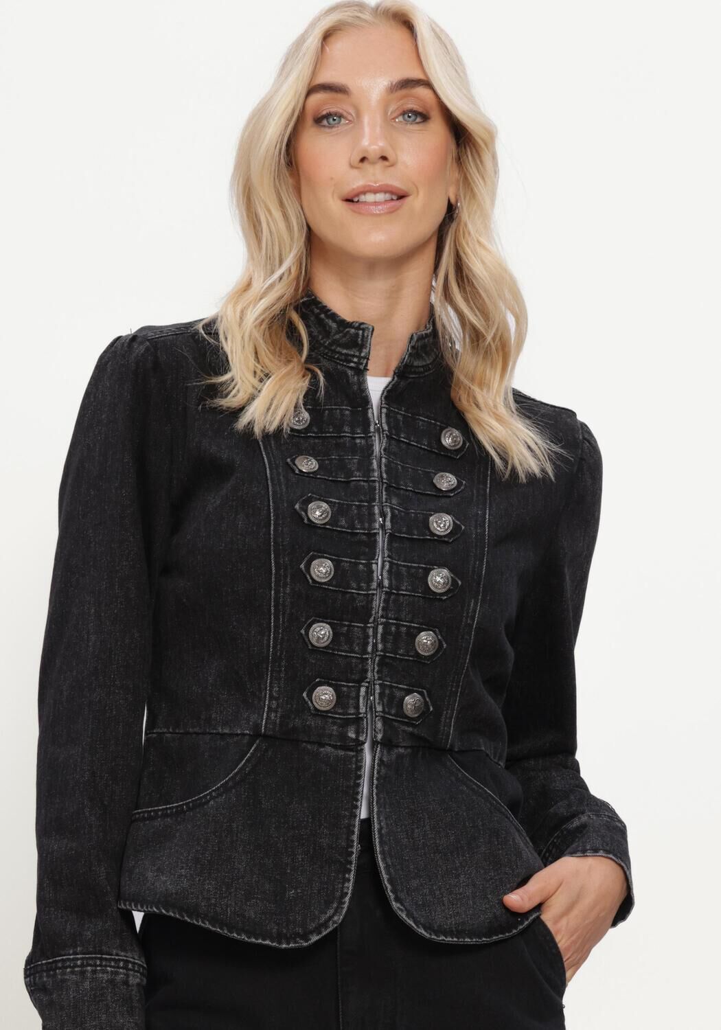 Grijze HAUTE L'AMITI&Eacute; Jack DENIM UNIFORM JACKET - large