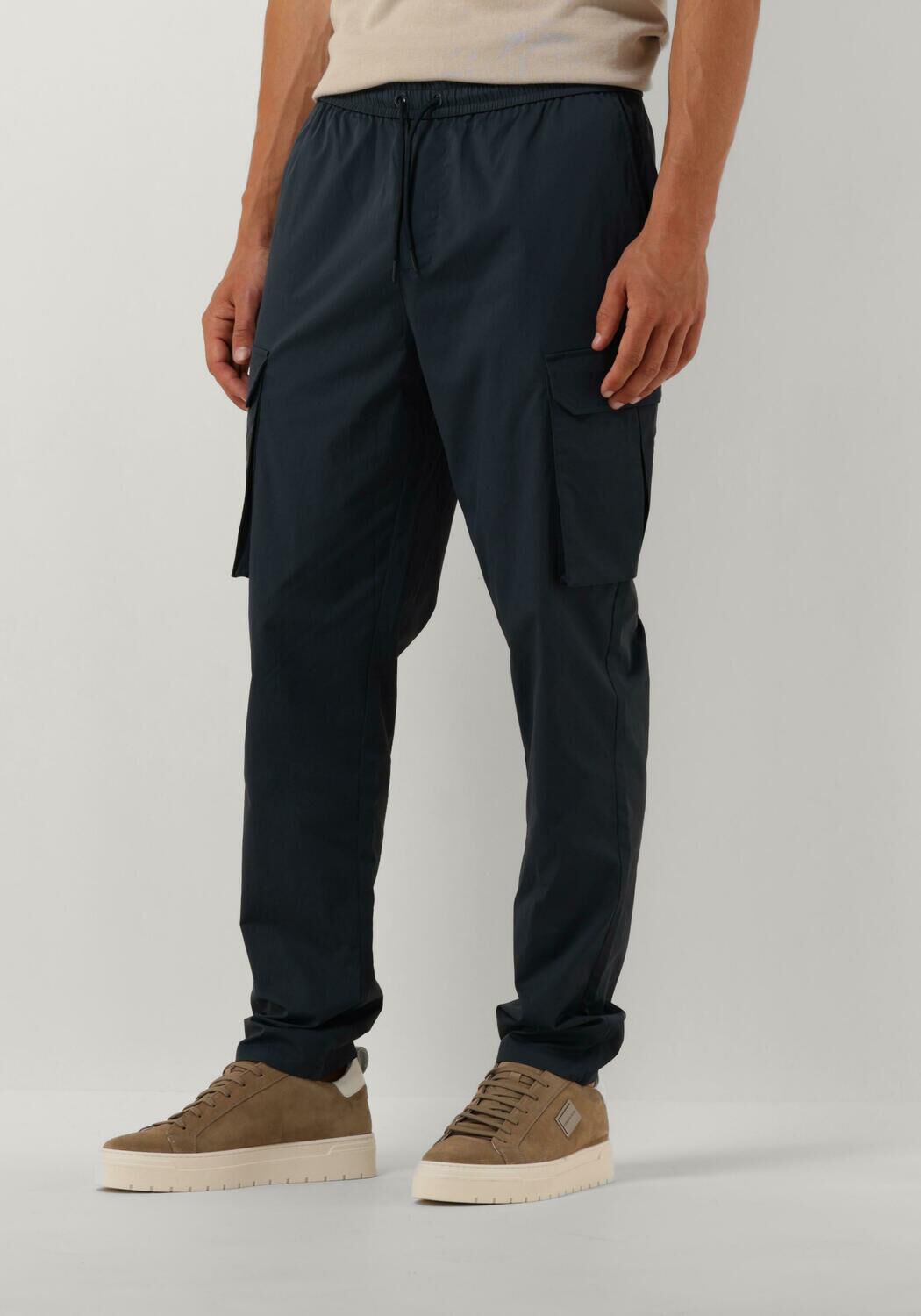 PURE PATH Heren Broeken Cargo Pants With Cords Donkerblauw