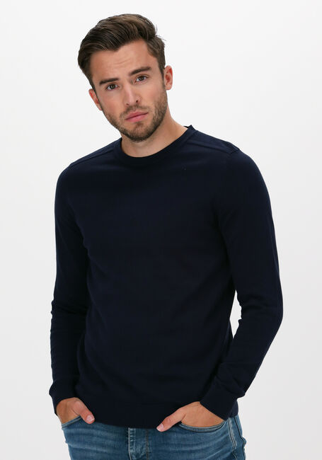 Donkerblauwe SELECTED HOMME Trui SLHBERG CREW NECK NOOS - large
