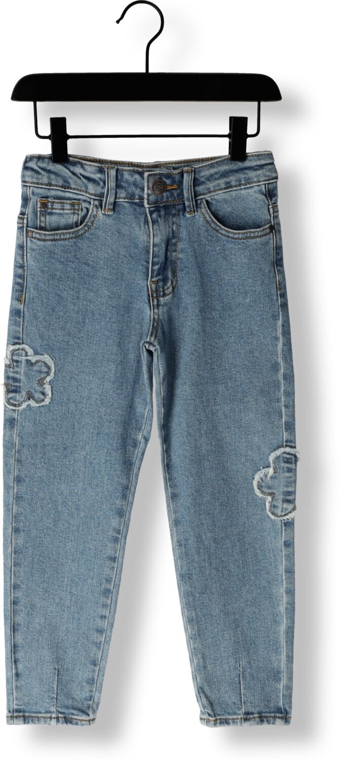 DAILY7 Meisjes Jeans 2454 Mom Fit Patch Flower Blauw