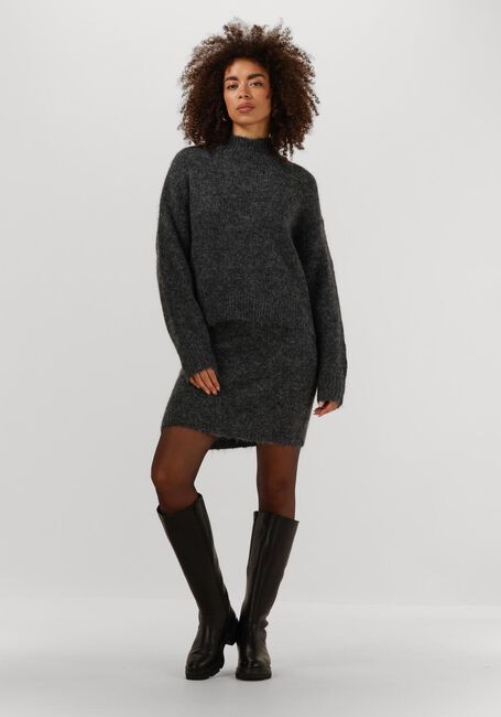Donkergrijze NEO NOIR Minirok NARIA FLUFFY KNIT SKIRT - large