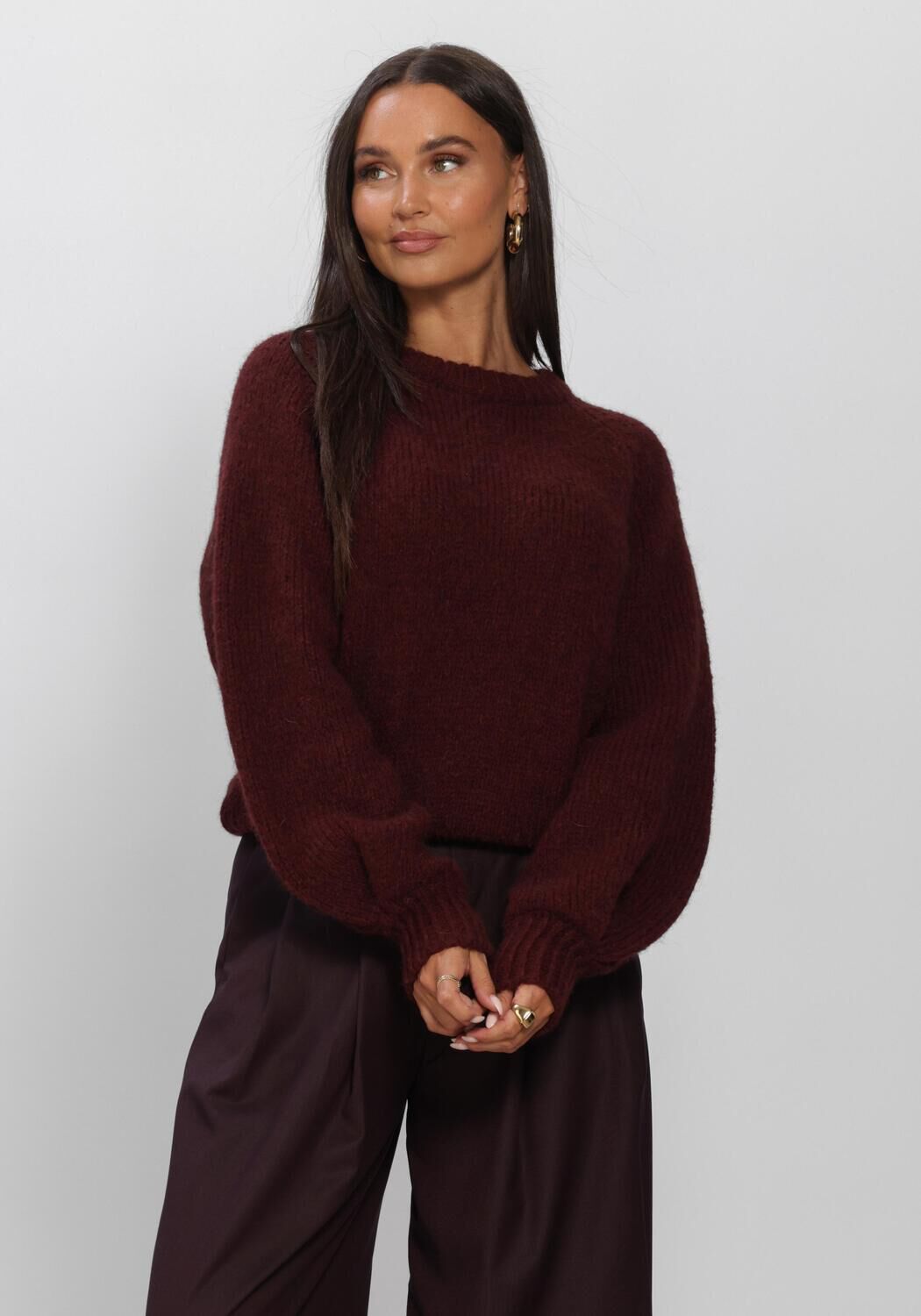 Bordeaux BY-BAR Trui LUCIA PULLOVER - large