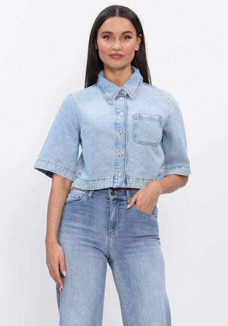 Lichtblauwe LIU JO Blouses CAMICA M/C TENCEL - large