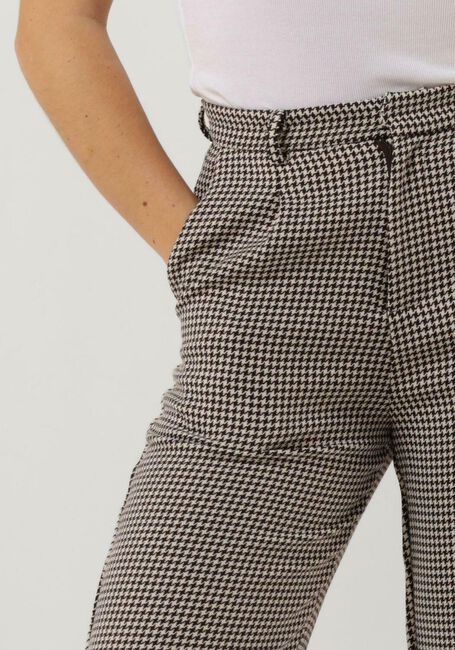 Bruine COLOURFUL REBEL Pantalon RUS JACQUARD DOGTOOTH STRAIGHT PANTS - large
