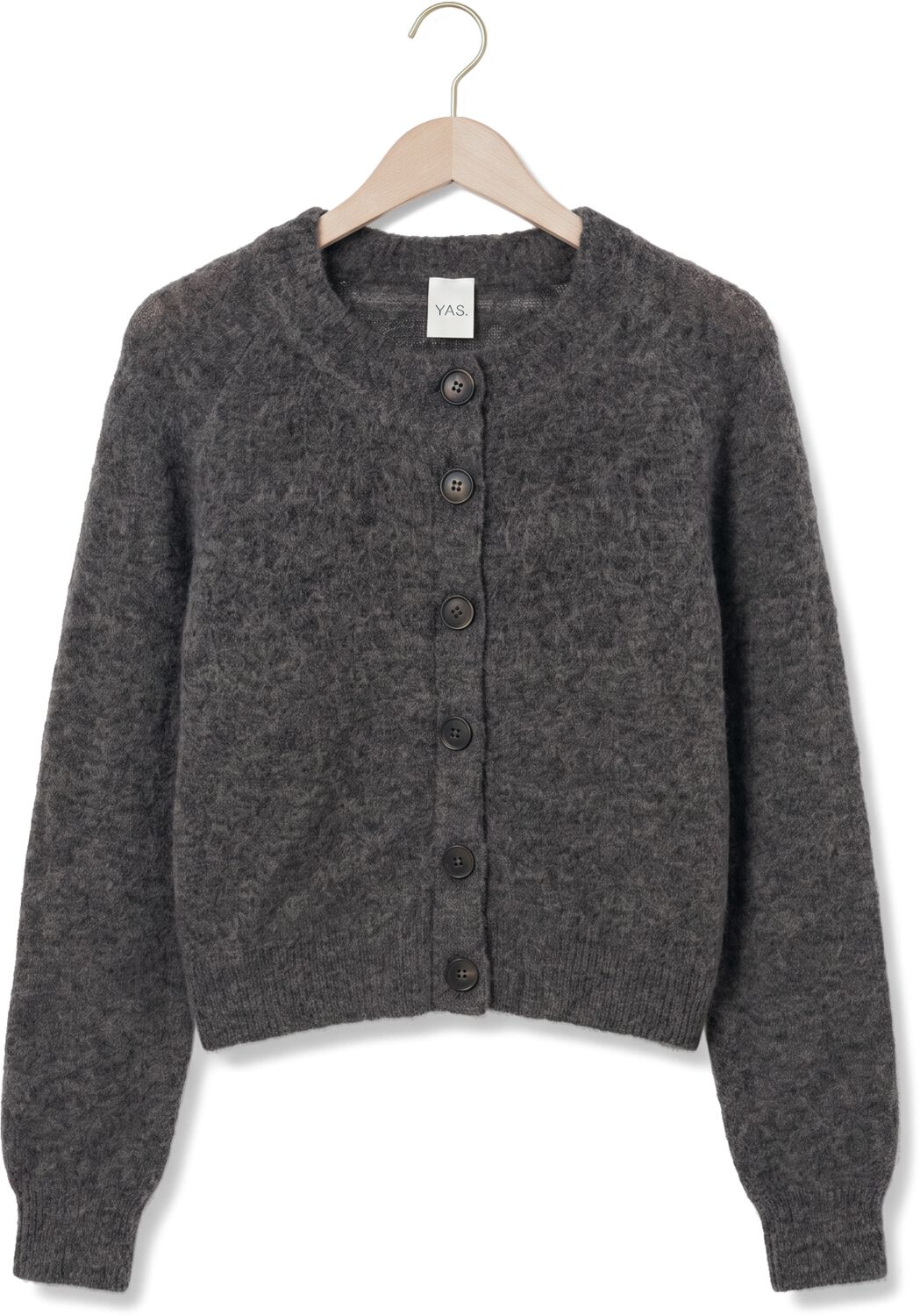 Y.A.S. YAS Dames Truien & Vesten Yasjohi Ls Wool Blend Cardigan Donkergrijs