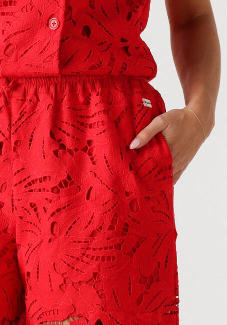 Rode POM AMSTERDAM Wijde broek PANTS LACE BLOOM RED - large