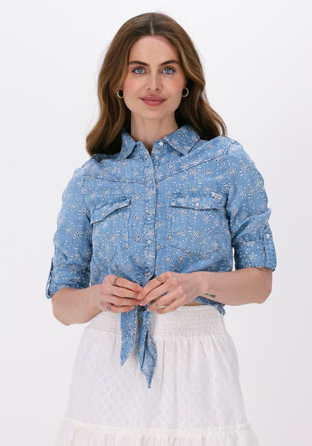 Blauwe GUESS Blouses SEXY PIN UP SHIRT - large