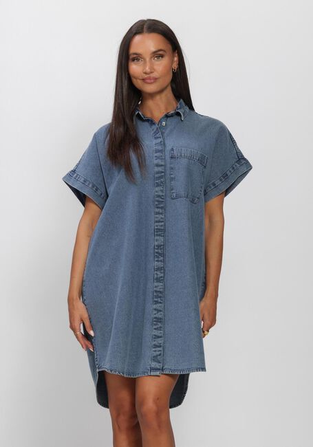 Blauwe BY-BAR Mini jurk HELLA DENIM DRESS - large