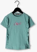 Groene MOODSTREET Top T-SHIRT FRILLS WITH EMBROIDERY AND PRINT - medium