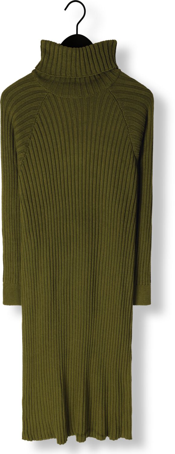 Y.A.S. Dames Jurken Yasmavi Knit Midi Rollneck Dress Olijf