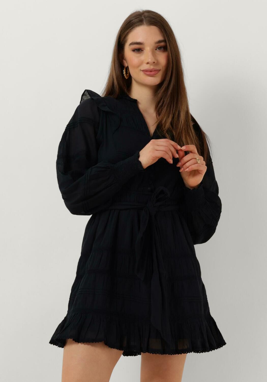 NEO NOIR Dames Jurken Salli S Voile Dress Donkerblauw Kledingwinkel