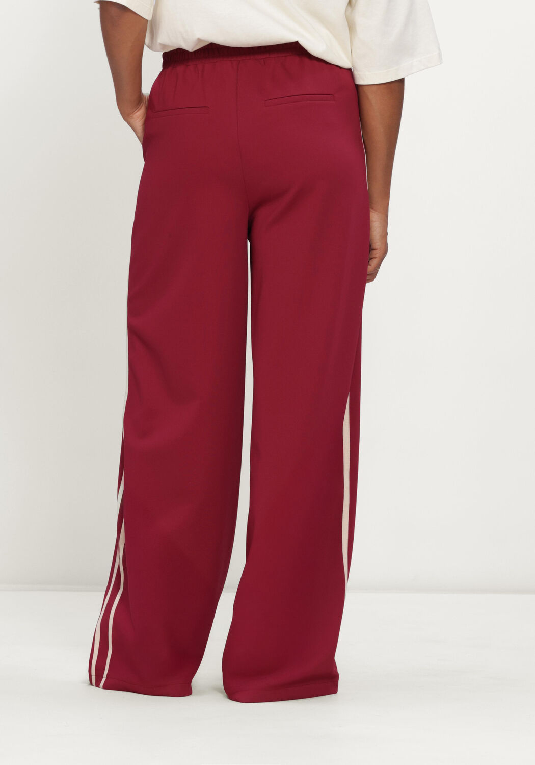 Bordeaux POM AMSTERDAM Wijde broek NORA BURGUNDY RED - large