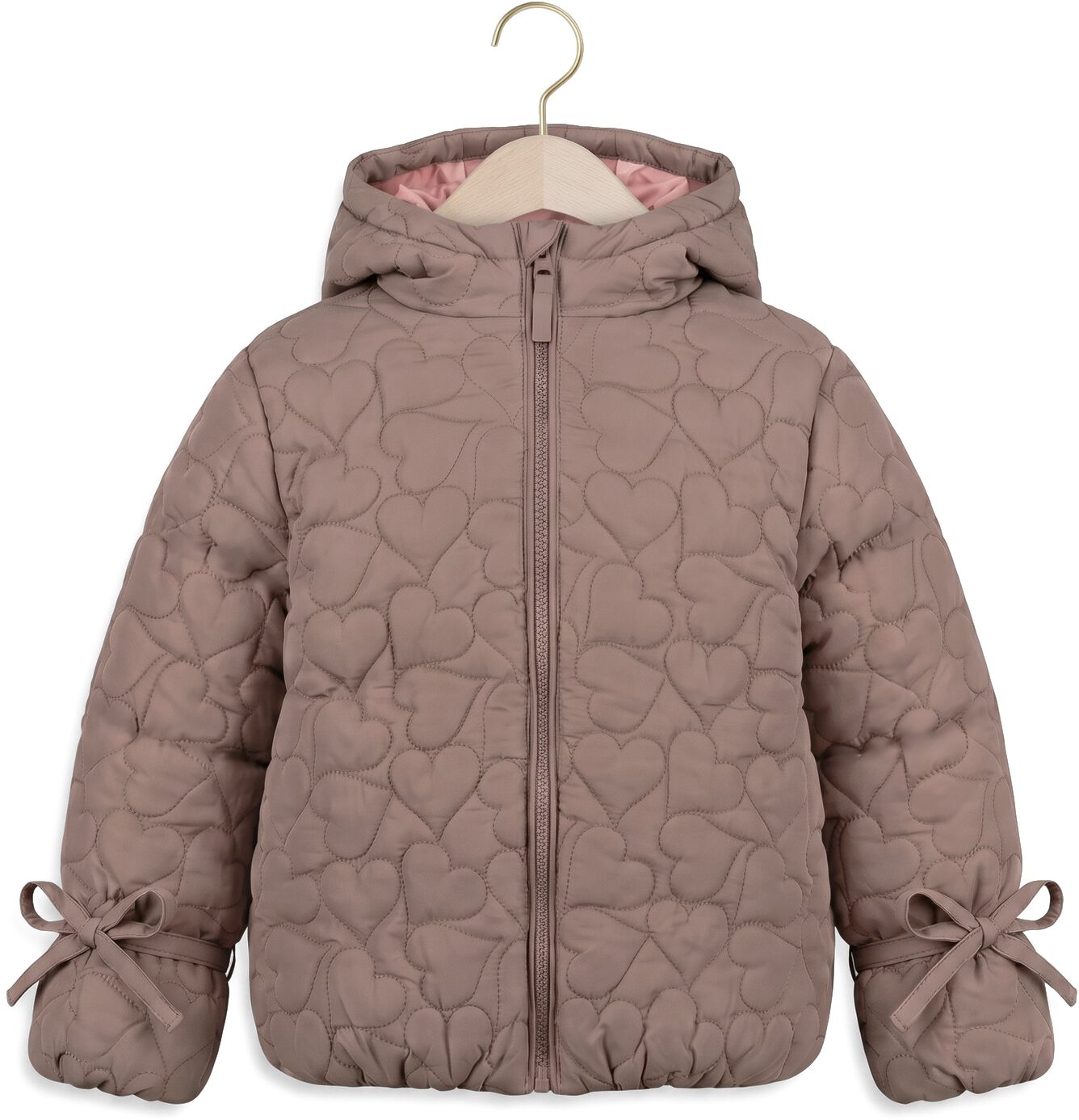 YOUR WISHES Meisjes Jassen Love Quilting Tie Puffer Coat Taupe