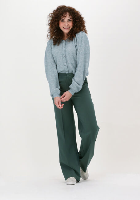 Groene SCOTCH & SODA Wijde broek 'EDIE' TAILORED WIDE-LEG PANTS - large
