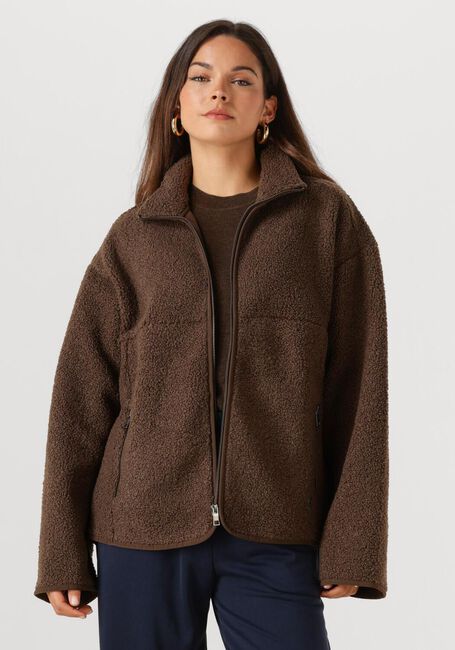 Bruine MSCH COPENHAGEN Teddy jas MSCHLETHA JACKET - large
